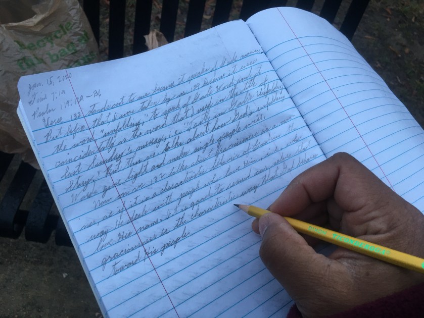 I wrote this Thought For the Day after an early morning job in the park.